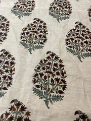 Delyra Block Print Handloom Linen Fabric